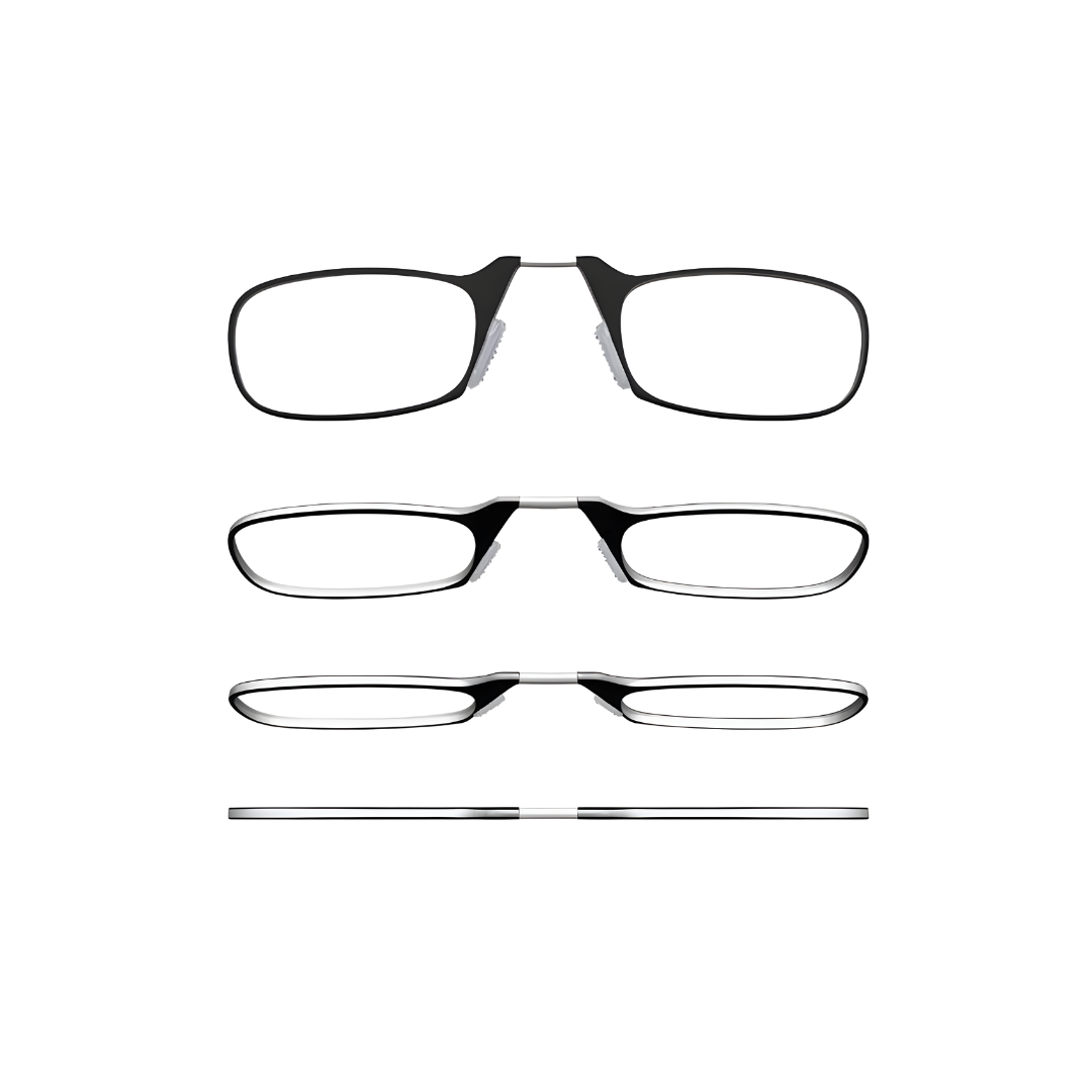 Eazy Optics Reading Glasses Solution displayed, offering a 360-degree view that highlights the glasses' design from every angle.